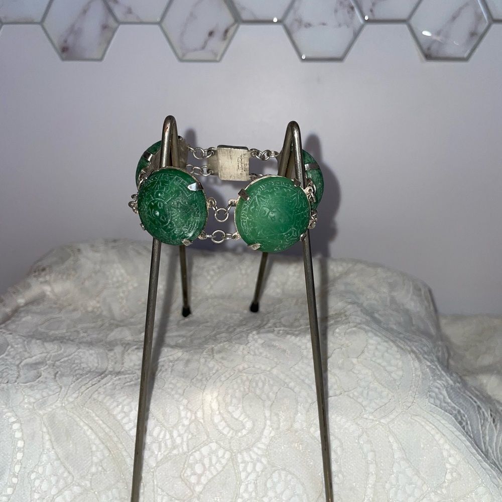 Elegant Vintage Green Aventurine Bracelet